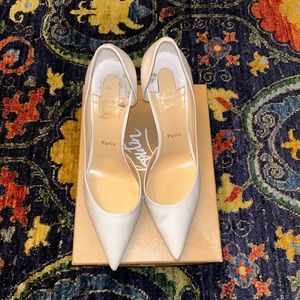 Christian Louboutin white pumps